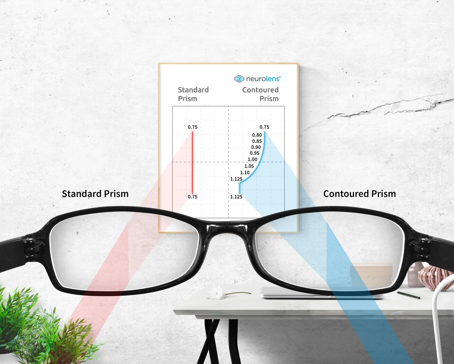 Image explain the Differences Between Prism and Neurolenses?